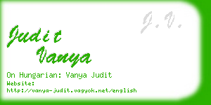 judit vanya business card